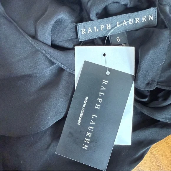 New Ralph Lauren black label Silk black top halter neck rufle sleeveless - Picture 8 of 10